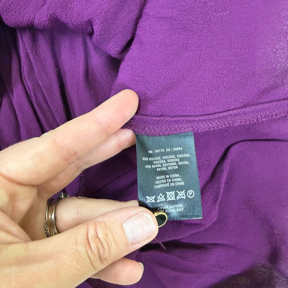 Anthropologie Maeve Galina Drop Waist Dress Women Small Purple Boho Plum Romance - Picture 5 of 6